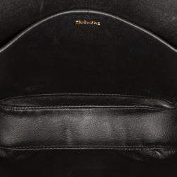 Pre Owned Celine Black Teen Shiny Calfskin Triomphe Crossbody