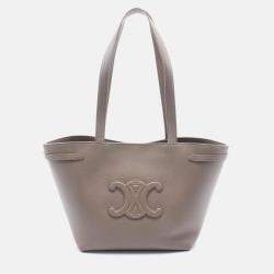 Pre Owned Celine Small Cabas Anais Cuir Triomphe Tote Bag Leather Beige