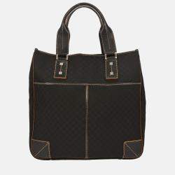 Pre Owned Celine Black Canvas, Leather Macadam Tote