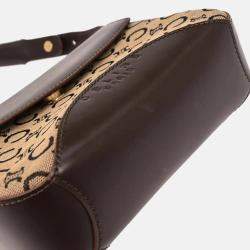 Pre Owned Celine C Macadam Brown Canvas Shoulder Bag