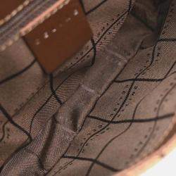 Pre Owned Celine C Macadam Brown Canvas Shoulder Bag