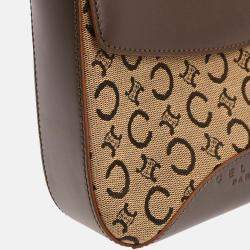 Pre Owned Celine C Macadam Brown Canvas Shoulder Bag