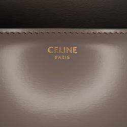Pre Owned Celine Brown Teen Shiny Calfskin Triomphe Crossbody