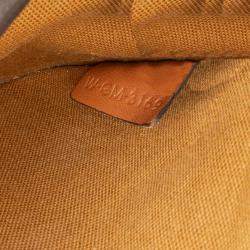 Pre Owned Celine Brown Medium Triomphe Coated Canvas Folco Crossbody