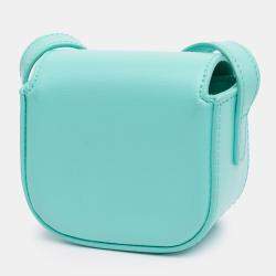 Pre Owned Celine Blue Leather Triomphe AirPods Case with Strap