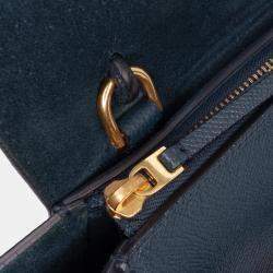 Pre Owned Celine Blue Pico Grained Calfskin Belt Bag
