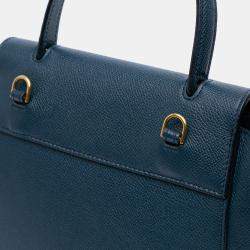 Pre Owned Celine Blue Pico Grained Calfskin Belt Bag