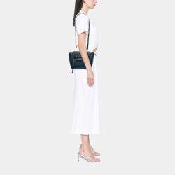 Pre Owned Celine Blue Pico Grained Calfskin Belt Bag