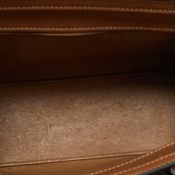 Pre Owned Celine Tricolor Nubuck and Leather Nano Luggage Tote