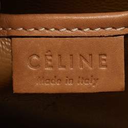 Pre Owned Celine Tricolor Nubuck and Leather Nano Luggage Tote