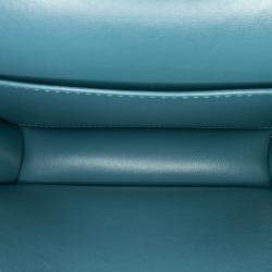 Pre Owned Celine Blue Teen Liege Calfskin Classic Box