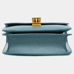 Pre Owned Celine Blue Teen Liege Calfskin Classic Box