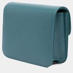 Pre Owned Celine Blue Teen Liege Calfskin Classic Box
