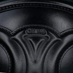 Pre Owned Celine Black Small Calfskin Cuir Triomphe Oval Crossbody