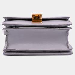 Pre Owned Celine Purple Small Calfskin Classic Box