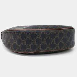 Pre Owned Celine Brown Coated canvas Heloise hobo bag