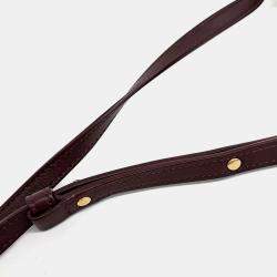 Pre Owned Celine Burgundy Leather Trio Bag Small