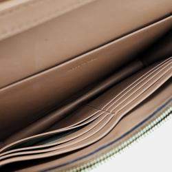 Pre Owned Celine Brown White Leather Frame Evening Clutch on Chain