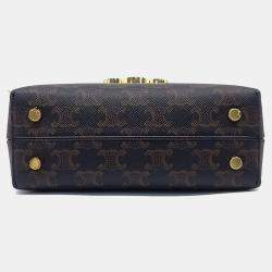 Pre Owned Celine Black Brown Coated Canvas Teen Nino Bag
