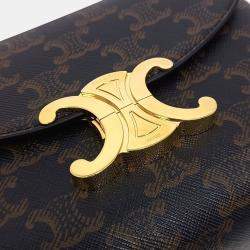 Pre Owned Celine Black Brown Coated Canvas Teen Nino Bag