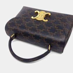Pre Owned Celine Black Brown Coated Canvas Teen Nino Bag