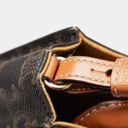 Pre Owned Celine Brown Mini Triomphe Coated Canvas Vertical Cabas Satchel