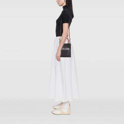 Pre Owned Celine Brown Mini Triomphe Coated Canvas Vertical Cabas Satchel