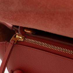 Pre Owned Celine Orange Nano Grained Calfskin Belt Bag