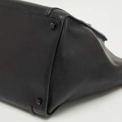 Pre Owned Celine Black Leather Medium Phantom Luggage Tote