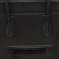 Pre Owned Celine Black Leather Medium Phantom Luggage Tote