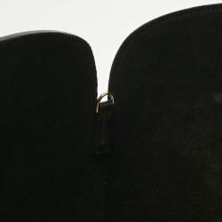 Pre Owned حقيبة سلة سيليين جلد أسود وكريمي ورافيا