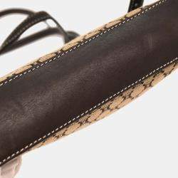 Pre Owned Celine Beige Canvas Macadam Shoulder Bag