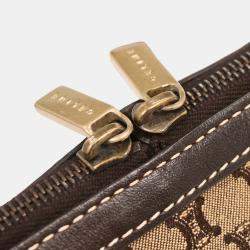 Pre Owned Celine Beige Canvas Macadam Shoulder Bag