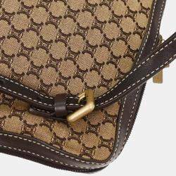 Pre Owned Celine Beige Canvas Macadam Shoulder Bag