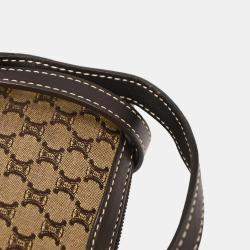 Pre Owned Celine Beige Canvas Macadam Shoulder Bag