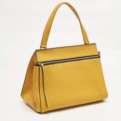 مملوكة مسبقًا حقيبة سيلين إدج جلدية صفراء صغيرة