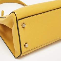 مملوكة مسبقًا حقيبة سيلين إدج جلدية صفراء صغيرة