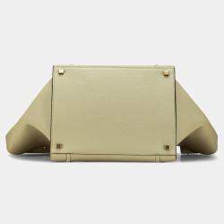 Pre Owned Celine Green Medium Leather Luggage Phantom Tote