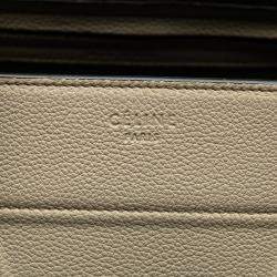 Pre Owned Celine Green Medium Leather Luggage Phantom Tote
