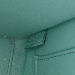 Pre Owned Celine Blue Nano Goatskin Luggage Tote