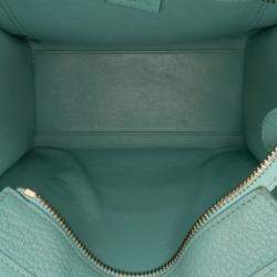 Pre Owned Celine Blue Nano Goatskin Luggage Tote