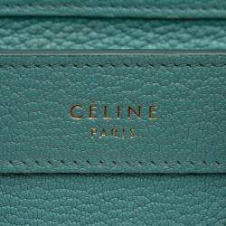 Pre Owned Celine Blue Nano Goatskin Luggage Tote