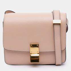 Pre Owned Celine Pink Small Liege Calfskin Classic Box