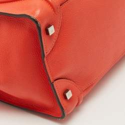 Pre Owned حقيبة يد سيلين ميني لاغيدج جلد برتقالي داكن