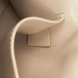 Pre Owned Celine Brown Matelasse Goatskin Monochrome Chain Shoulder Bag