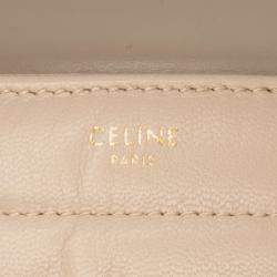 Pre Owned Celine Brown Matelasse Goatskin Monochrome Chain Shoulder Bag