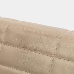 Pre Owned Celine Brown Matelasse Goatskin Monochrome Chain Shoulder Bag