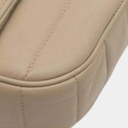 Pre Owned Celine Brown Matelasse Goatskin Monochrome Chain Shoulder Bag