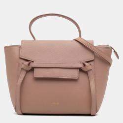 Pre Owned Celine Pink Nano Grained Calfskin Belt Bag