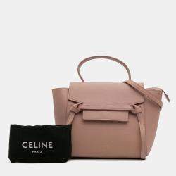 Pre Owned Celine Pink Nano Grained Calfskin Belt Bag
